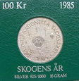 Szwecja 100 Koron 1985 Międzynarodowy Rok Lasów