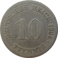 Niemcy 10 Pfennig 1896 D