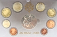 WATYKAN set  Euro 2006 Proof + srebrny medal (G-05D)