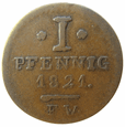 Niemcy 1 Pfennig 1821 FW Waldeck - Pyrmont