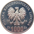 Polska / PRL 1000 Złotych MŚ Meksyk 1986 próba