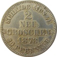 Niemcy Saksonia 2 Neugroschen = 20 Pfennige 1873