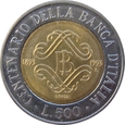Włochy 500 Lirów 1993 Bank Włoch