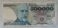 Polska 500 000 Złotych 1990 seria F
