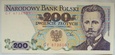 Polska 200 Złotych 1982 seria CF