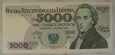 Polska 5 000 Złotych 1988 seria DU