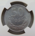 Polska / PRL - 50 Groszy 1957 NGC - MS 63