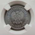 Polska / PRL - 50 Groszy 1957 NGC - MS 63