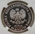 Polska / PRL  200 złotych Śmiały 1981 próba półpostać NGC PF67