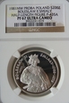 Polska / PRL  200 złotych Śmiały 1981 próba półpostać NGC PF67