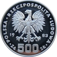 Polska / PRL - 500 Złotych  XIV ZIO Sarajewo 1983 próba