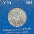 Szwecja 100 Koron 1985 Międzynarodowy Rok Muzyki