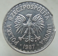 Polska / PRL 1 złoty 1987 - destrukt