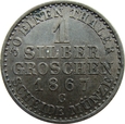 Niemcy 1 Silbergroschen 1867 C Prusy