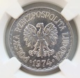 Polska / PRL 1 Złoty 1974 - NGC - MS64