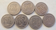 Polska 20 Groszy 1991 1992 - 7 sztuk