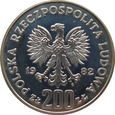 Polska / PRL - 200 Złotych  MŚ Hiszpania 1982 próba