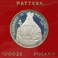 Polska / PRL 1000 Złotych Kazimierz III Wielki 1987 próba