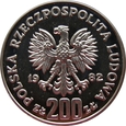 Polska / PRL - 200 Złotych  MŚ Hiszpania 1982 próba