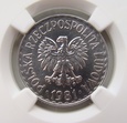 Polska / PRL 1 Złoty 1981 NGC MS67