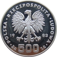 Polska / PRL  500 Złotych  XIV ZIO Sarajewo 1983 próba