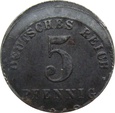 Niemcy 5 Pfennig 1918 ?  - klasyczny destrukt