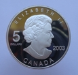 Kanada 5 Dolarów 2003 MŚ Niemcy