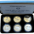 Turkmenistan - komplet 6 monet 500 Manat 1996 zwierzęta (G-6D)
