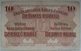 Polska / okupacja niemiecka 10 Rubli 1916 Poznań 