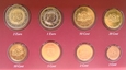 Łotwa - set 2008-2014 - monety krajowe + Euro