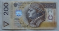 Polska 200 Złotych 1994 seria YB