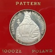 Polska / PRL 1000 Złotych Kazimierz III Wielki 1987 próba