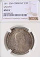 Niemcy Saksonia 2/3 Talara 1811 SGH - NGC - MS 63