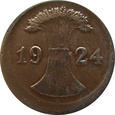 Niemcy 2 Rentenpfennig 1924 E  - klasyczny destrukt