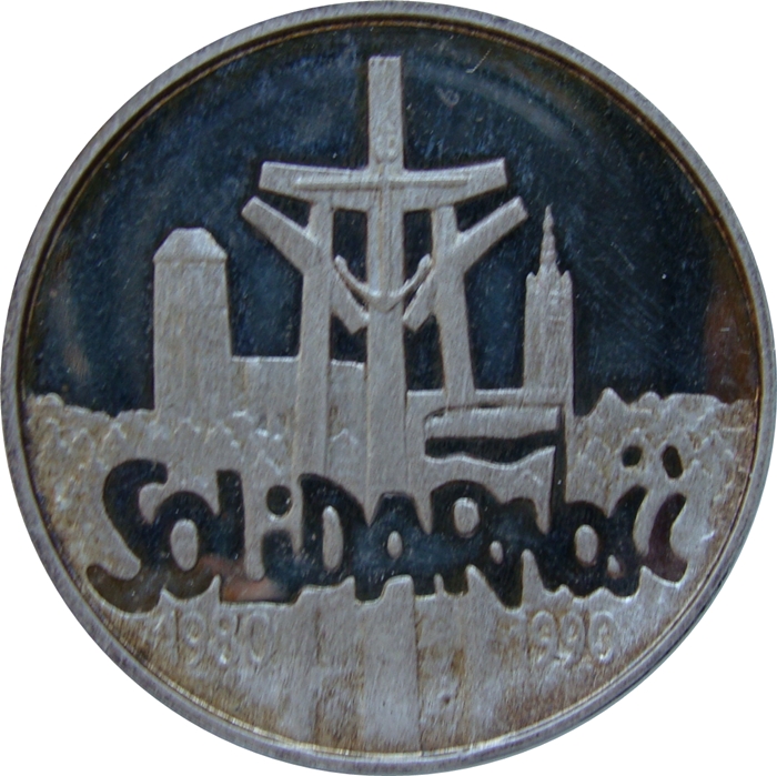 Polska 100 000 złotych 1990 Solidarność mała gruba