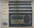 Niemcy / DDR 100 Marek 1948 seria A - 5 banknotów