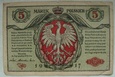 Polska 5 Marek Polskich 1916 seria A