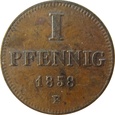 Niemcy 1 Pfennig 1858 F Sachsen - Altenburg