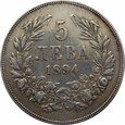 Bułgaria 5 Lewa 1894