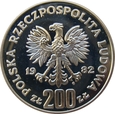 Polska / PRL - 200 Złotych MŚ Hiszpania 1982