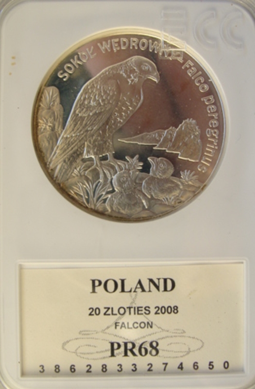 Polska 20 Złotych Sokół 2008 PR68