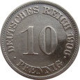 Niemcy 10 Pfennig 1906 J