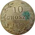 Polska 10 Groszy 1840 MW