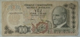 Turcja 100 Lirów 1970