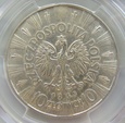 Polska 10 Złotych 1938 Piłsudski PCGS UNC Detail