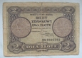 Polska 2 Złote 1925 seria B Bilet Zdawkowy