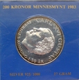 Szwecja 200 Koron 1983 w pudełku
