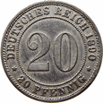 Niemcy 20 Pfennig 1890 A