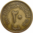 Egipt 20 Millimes 1958