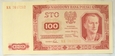 Polska  100 Złotych 1948 seria KK